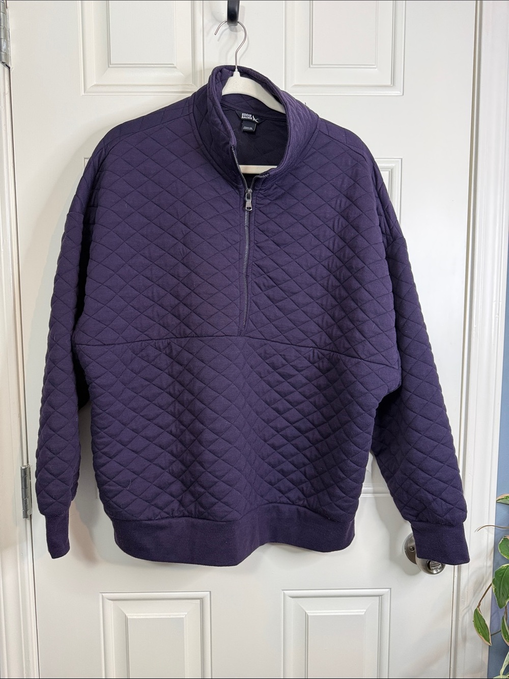 Eddie Bauer Quilted Half-Zip Pullover - Deep Purple